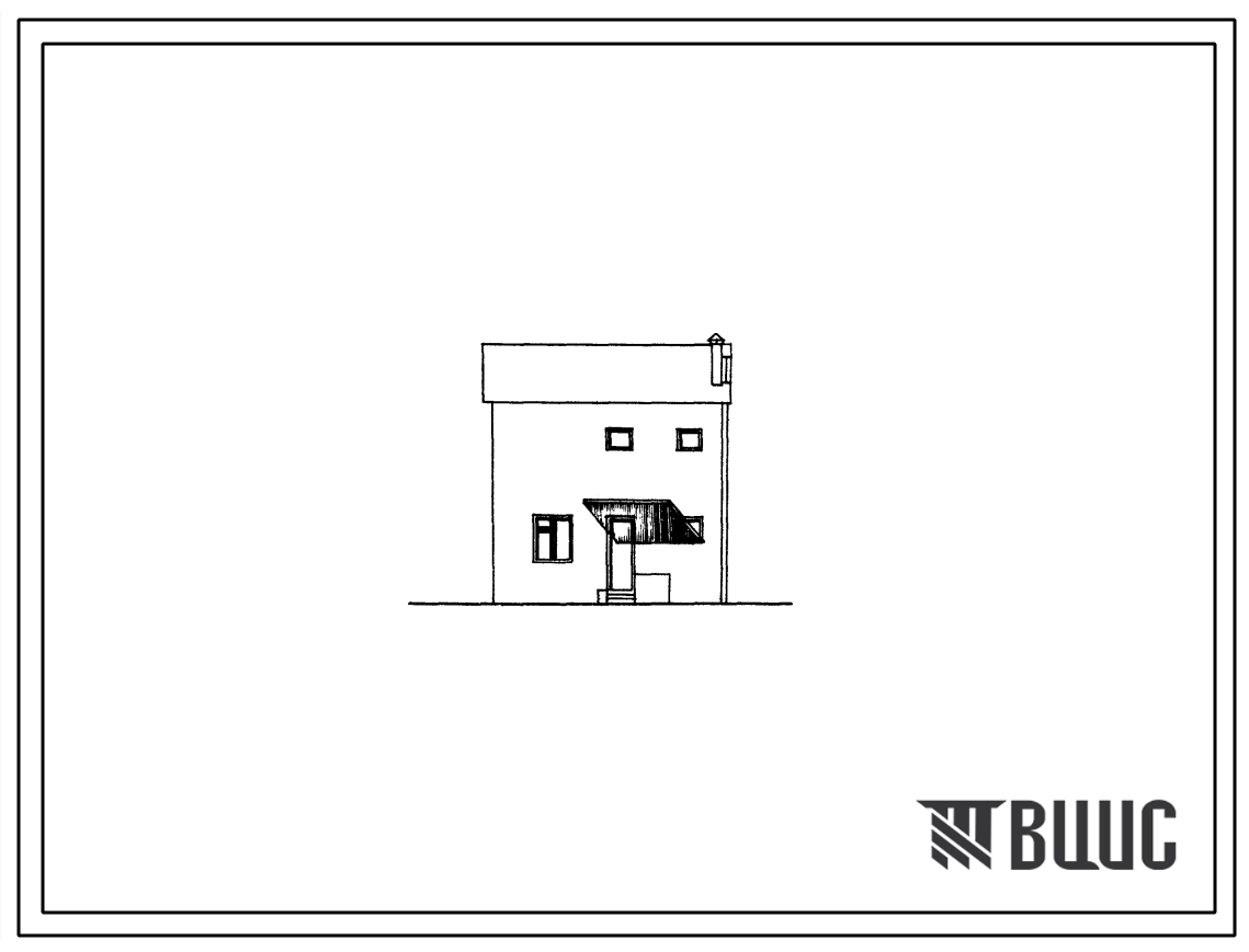Типовой проект 42-099с Двухэтажная блок-квартира с трехкомнатной квартирой типа 3Б.