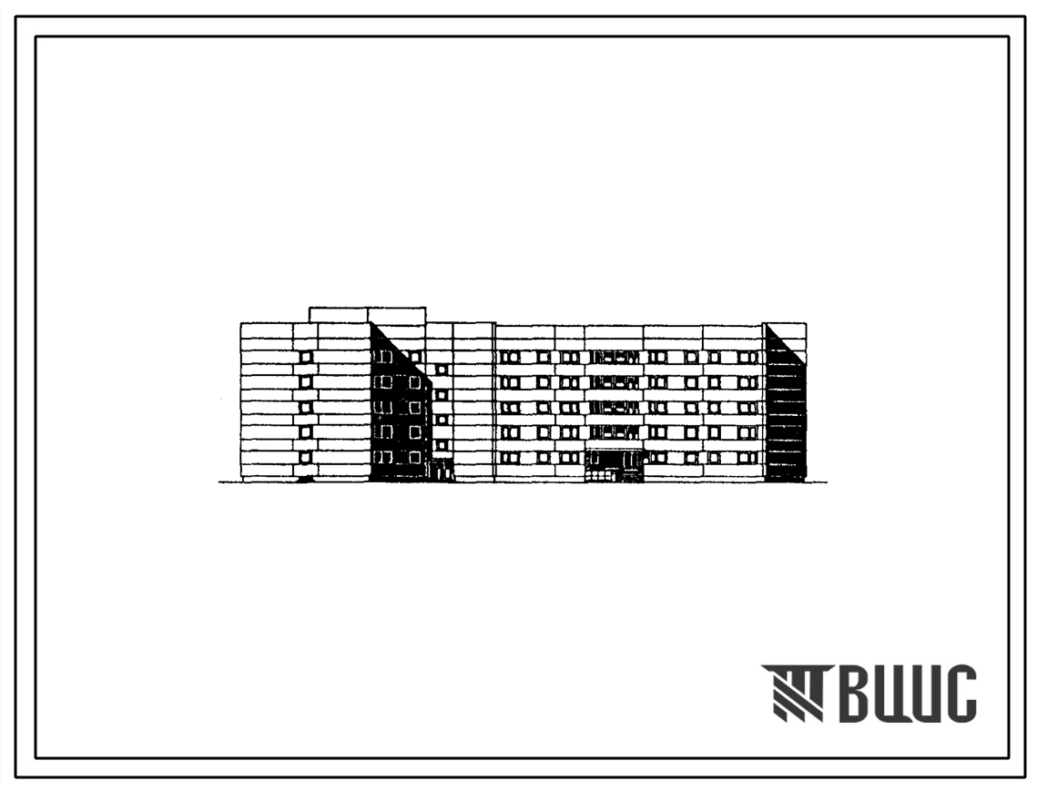 Типовой проект 161-104-54.85 Пятиэтажное общежитие для учащихся средних специальных учебных заведений на 420 мест (с жилыми комнатами на 2 и 3 человека)