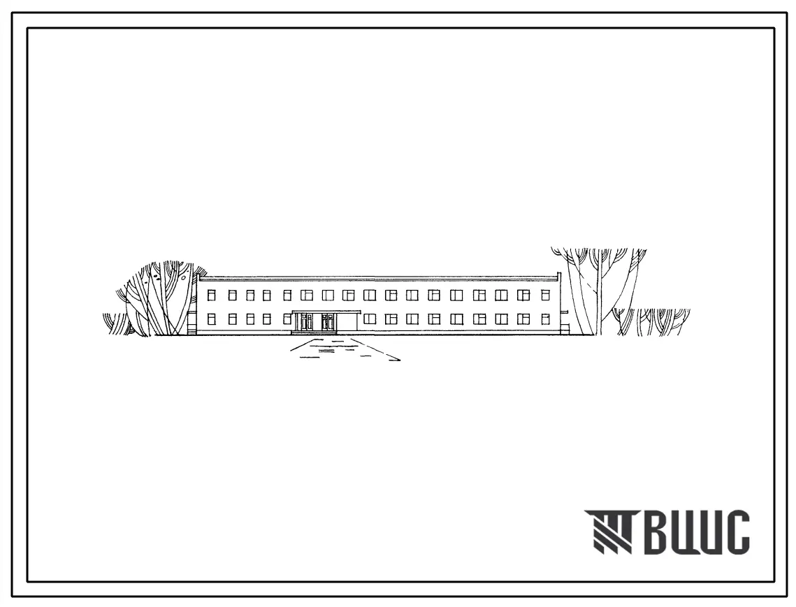 Типовой проект 224-1-120с Общеобразовательная восьмилетняя школа на 192 ученических места для строительства во 2 строительно-климатической зоне, в районах с сейсмичностью 7-8 баллов.