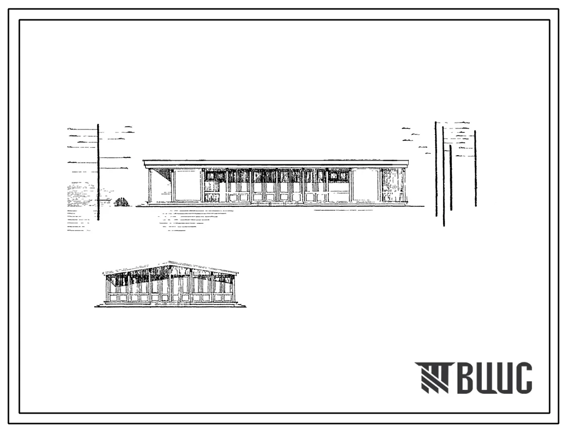 Типовой проект 246-4-21 Летний спальный корпус на 20 мест для домов отдыха (каркасно-щитовой конструкции). Для строительства во II и III строительно-климатических зонах.