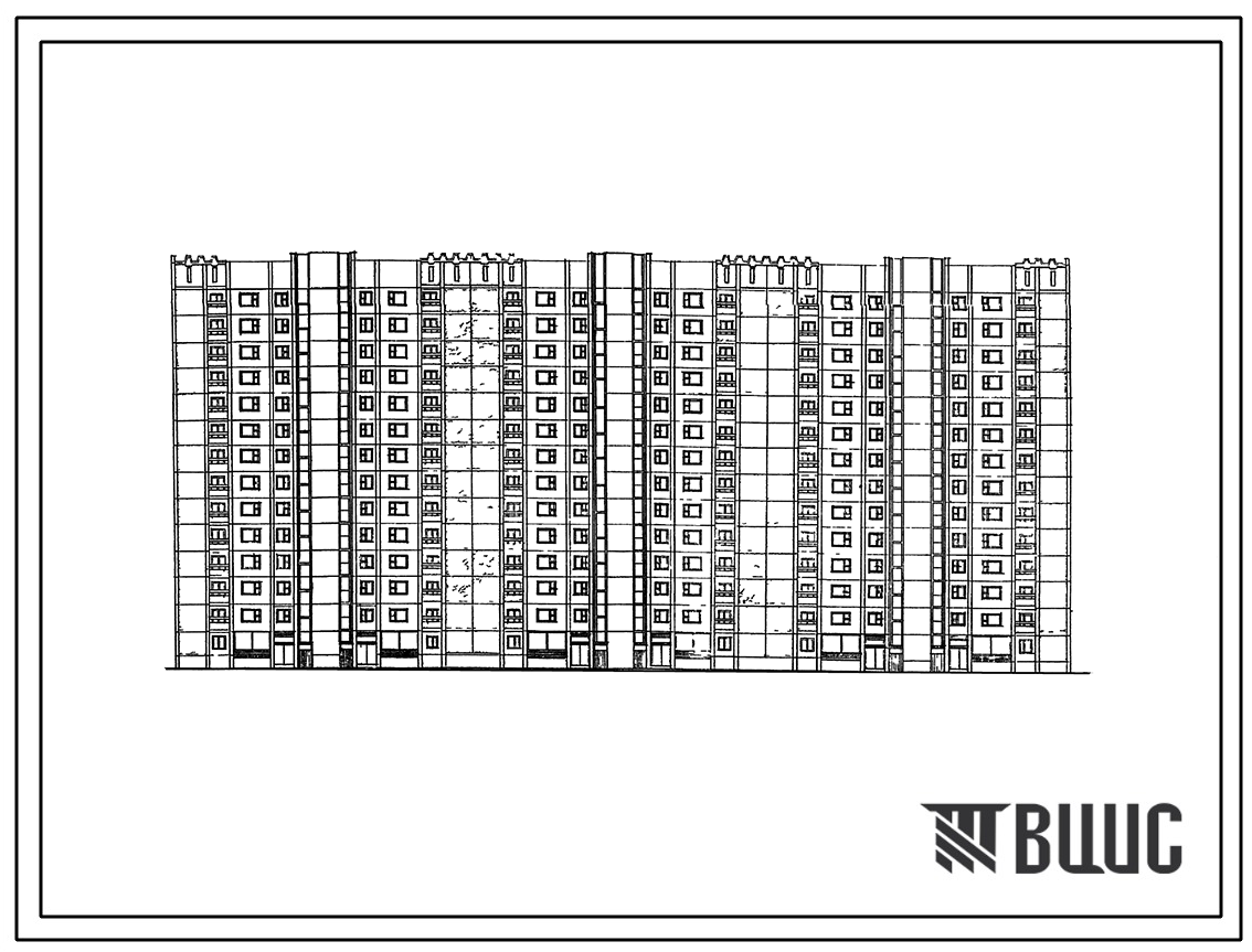 Типовой проект П55-2/12 12-ти этажные с двумя дополнительными этажами панельные с первым нежилым этажом блок-секции жилого дома серии П55/12* производства ГМПСМ