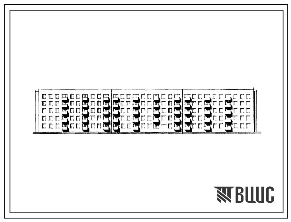 Типовой проект 154-114-24с/1 Пятиэтажный шестисекционный дом для малосемейных на 120 квартир (однокомнатных 1А-31, 1Б-60, двухкомнатных 2Б-29)со стенами из кирпича. Для строительства в 1В и 1Д климатических подрайонах сейсмичностью 7 и 8 баллов