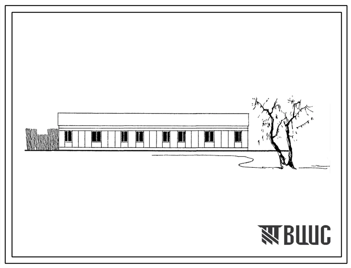 Типовой проект 183-52-51с Одноэтажный двухквартирный жилой дом с 4-комнатными квартирами.