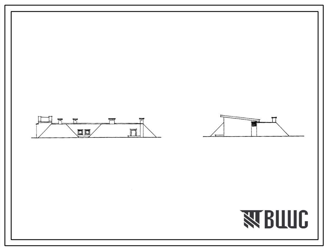 Типовой проект 194-000-117.2.88 Вариант погреба (секция на 6 блоков) с возможностью использования под ПРУ