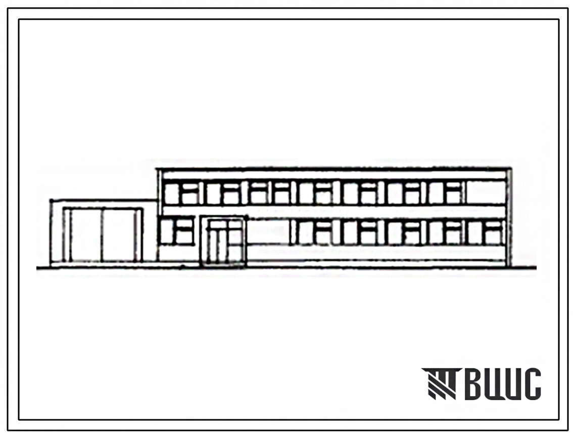 Типовой проект 807-11-9с.83 Административное здание с санпропускником на 60 человек для животноводческих комплексов и ферм. Для строительства в подрайоне сейсмичностью 7, 8 и 9 баллов