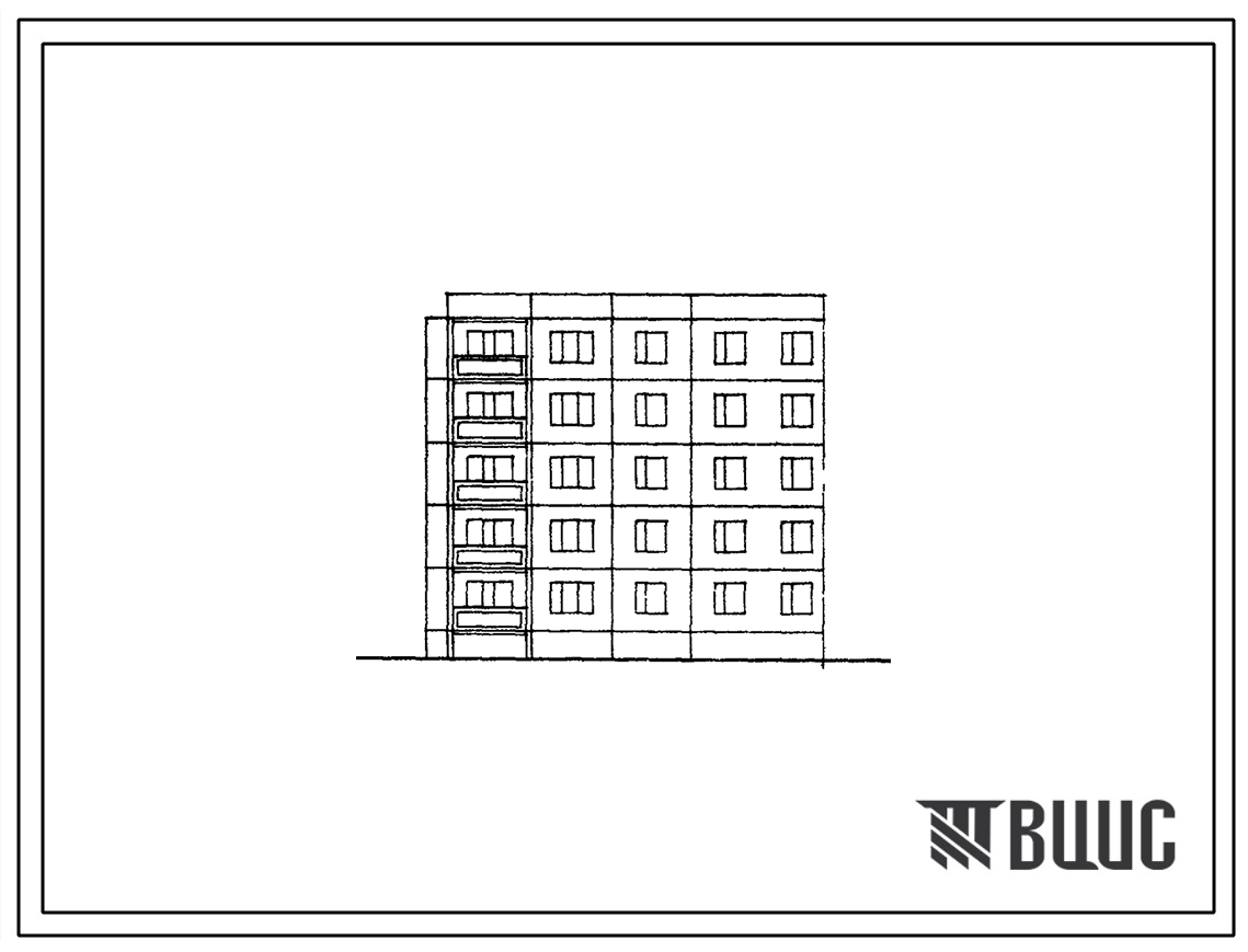 Типовой проект 84-013/1 Пятиэтажный блок-секция угловая левая на 20 квартир (однокомнатных 1Б-5; двухкомнатных 2Б-7; трехкомнатных 3А-8).