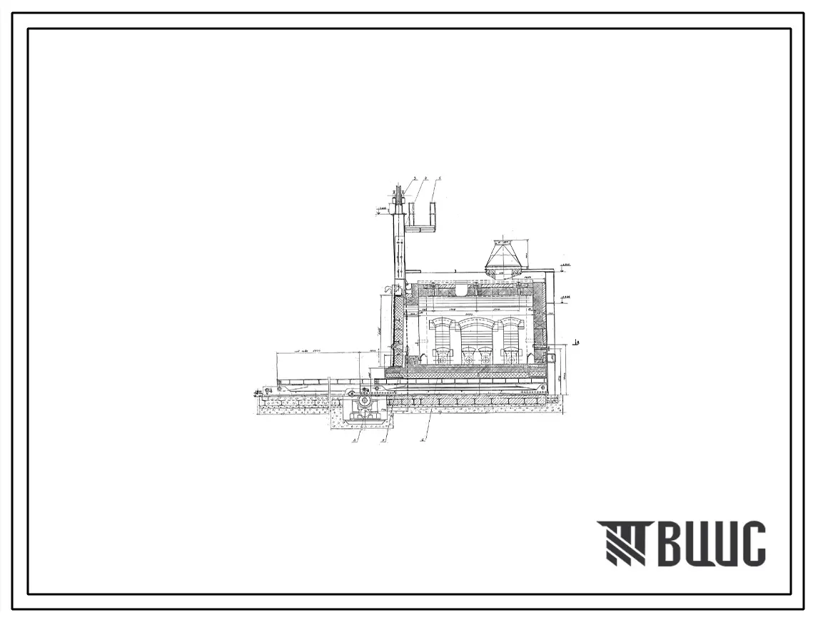 Проект 35683 Печь термическая с выкатным подом размер пода 3,02х4,64 м, на мазуте