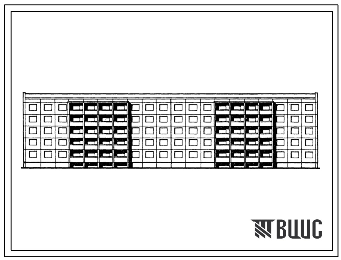 Типовой проект 111-121-169.13.87 5-этажный 60-квартирный жилой дом с 1,2,3-комнатными квартирами. Для строительства в Кустанайской области.