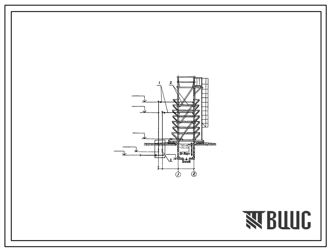 Типовой проект 901-6-73.85 Градирня открытого типа с капельным оросителем площадью 4 м.кв