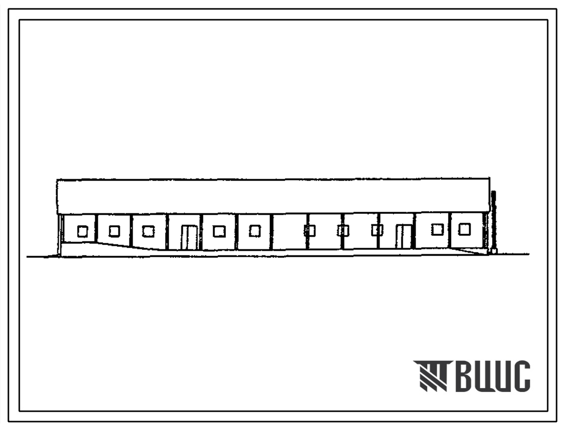 Типовой проект 808-5-64.92 Производственный корпус для пчеловодческой фермы на 1200 пчелиных семей. Размеры здания - 12x36 м. Расчетная температура: -30°С. Стены – деревянные. Перекрытие - деревянное