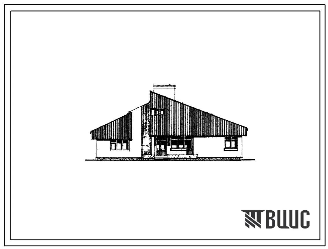 Типовой проект 254-2-22 Фельдшерско-акушерский пункт . Варианты компоновки- с двухкомнатной квартирой. Варианты конструкции- со скатной или плоской кровлей.