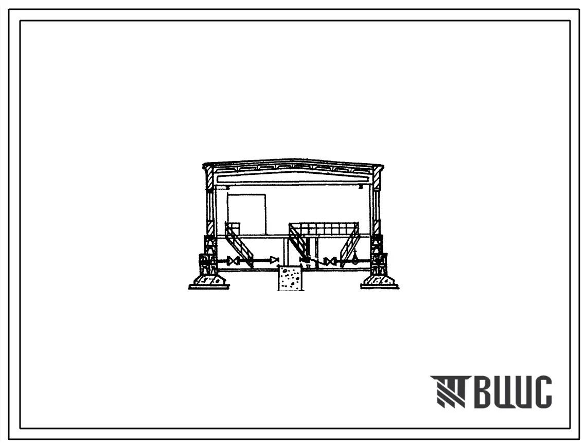 Типовой проект 901-2-44 Водопроводная насосная станция второго подъема, размером 12х36 м.