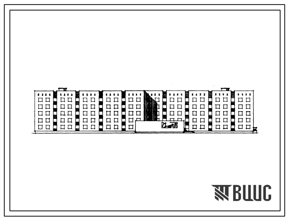 Типовой проект 1-306с-58 Пятиэтажное общежитие для рабочей и учащейся молодежи на 444 места со стенами из кирпича. Для строительства в восточных районах РСФСР 1 и 2 строительно-климатических зон, в районах с сейсмичностью 7 баллов.