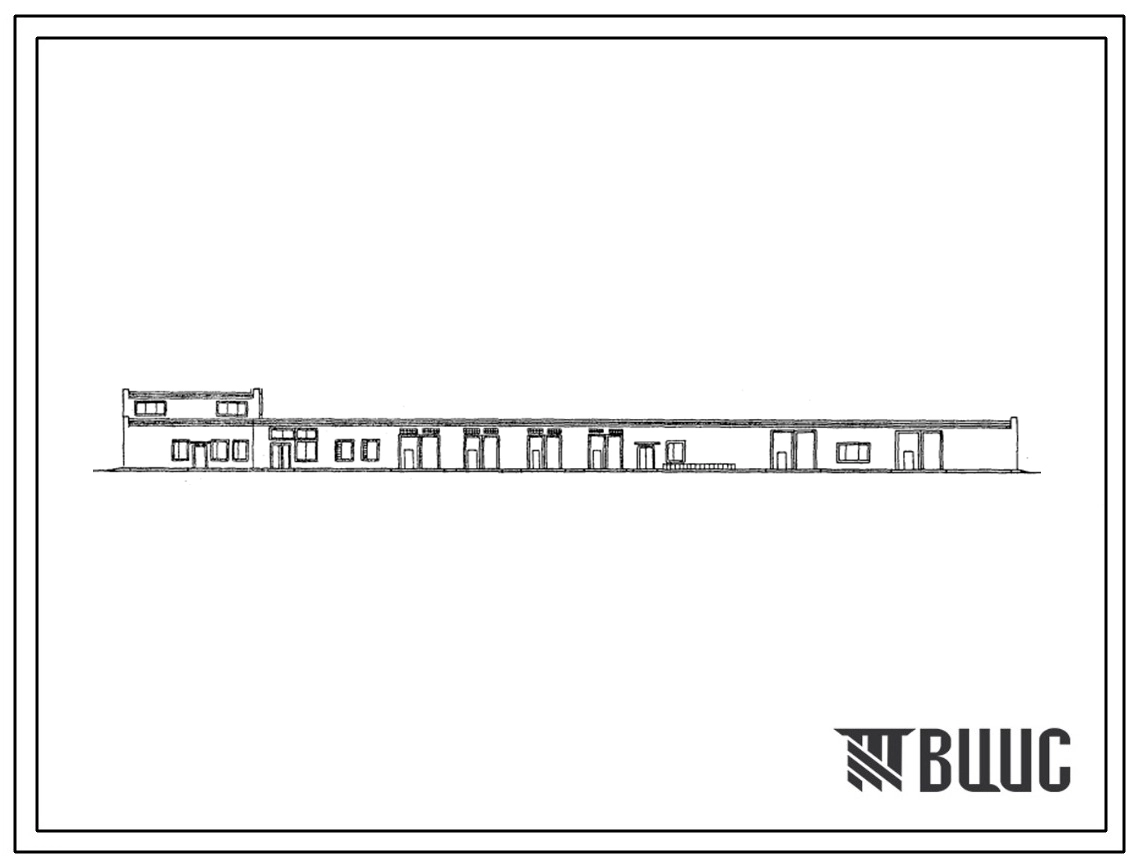 Типовой проект 810-3-4.86 Блок вспомогательных служб тепличного комбината площадью 18 га теплиц (с кирпичными стенами)