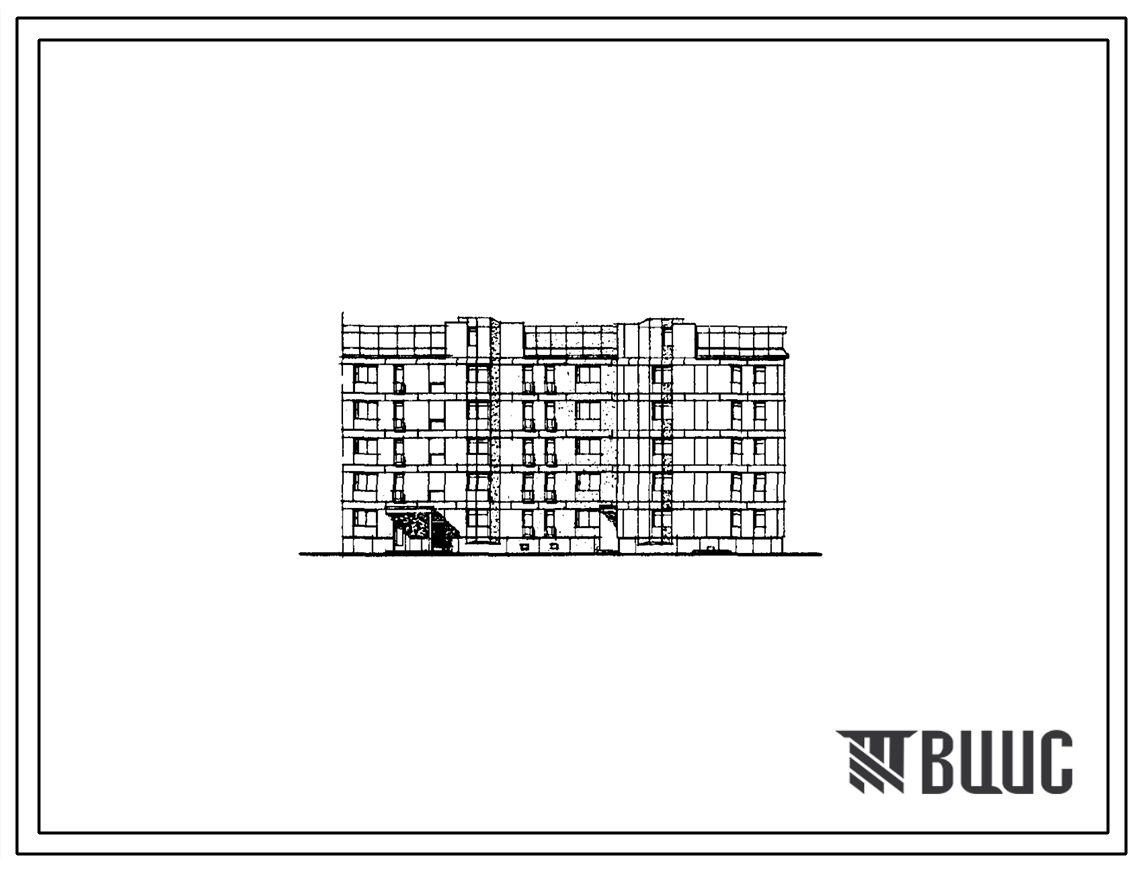 Типовой проект 123-014 Блок-секция пятиэтажная 40-квартирная угловая рядовая с торцевыми окончаниями  правая (однокомнатных 1Б — 15, двухкомнатных 2Б — 12, трехкомнатных 3Б — 13). Для строительства в IА, IБ, IГ климатических подрайонах.