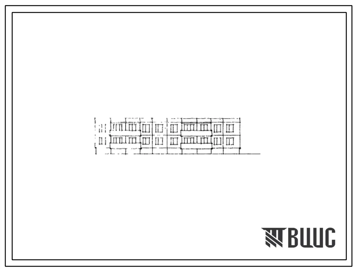 Типовой проект 111-121-33 Двухэтажный двухсекционный 12-квартирный жилой дом (однокомнатных 1Б-4, двухкомнатных 2Б-4, трехкомнатных 3Б-4). Для строительства в 1В климатическом подрайоне 2 и 3 климатических районах
