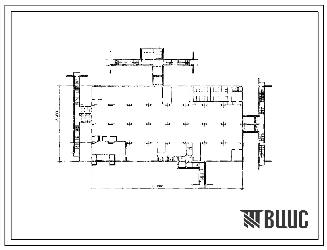 Типовой проект А-II,III,IV-1800-423.88 Склад материалов и оборудования отдельно стоящий заглубленный. Стены монолитные железобетонные (для водонасыщенных грунтов). Режимы вентиляции I, II и III. Площадь основных помещений 783,6 м2