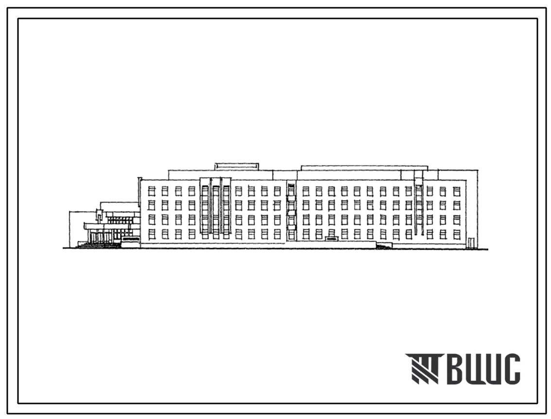 Типовой проект 254-07-17.88 Акушерский корпус на 100 коек для расширения существующих больниц. Здание двух-, четырехэтажное. Стены из кирпича.