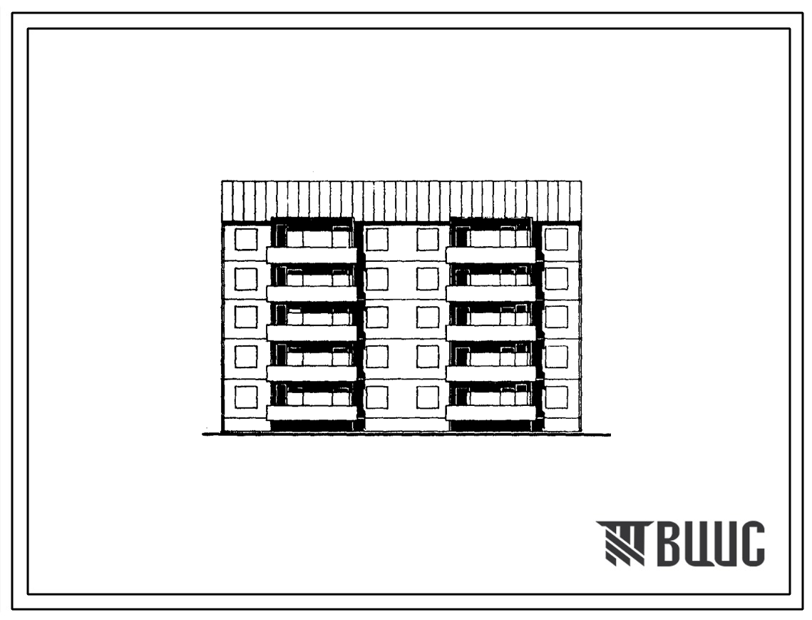 Типовой проект 135-0379с.13.89 5-этажная рядовая блок-секция (с двумя 3-метровыми шагами в лестничной клеике) на 20 квартир 2-2-3-3 для строительства в г. Иркутске