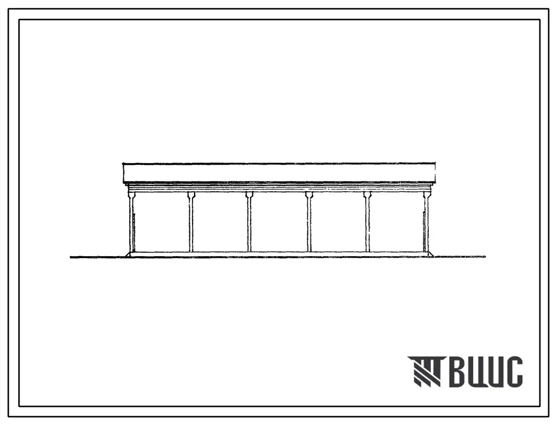 Типовой проект 817-213.84 Сарай для подстилочного торфа емкостью 400 тонн. Для строительства в климатических подрайонах Эстонской ССР.