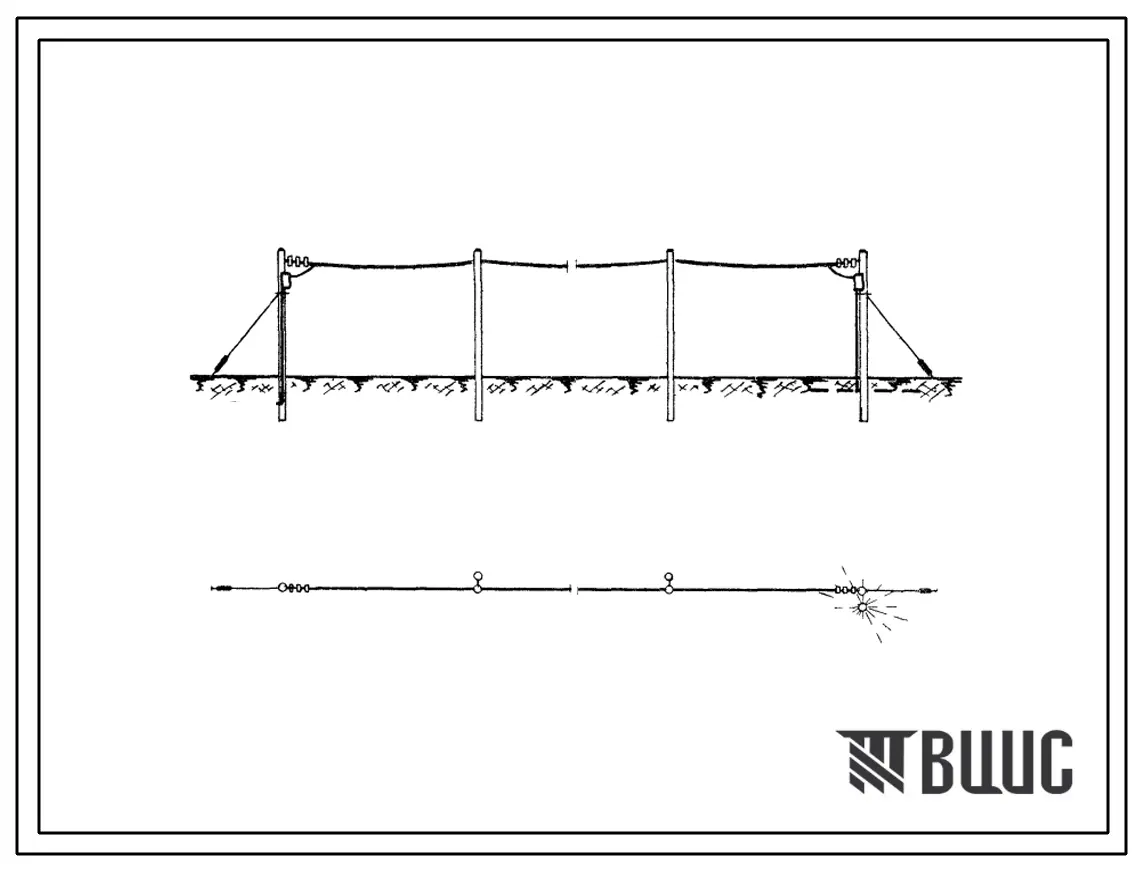 Типовой проект 603-40 Приемная антенна бегущей волны АБВ 200-2000м.
