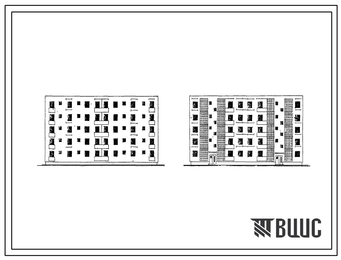Типовой проект 98-018С Блок-секция пятиэтажного жилого дома на 20 квартир (двухкомнатных 2Б-10, пятикомнатных 5А-10). Для строительства в районах сейсмичностью 8 баллов.