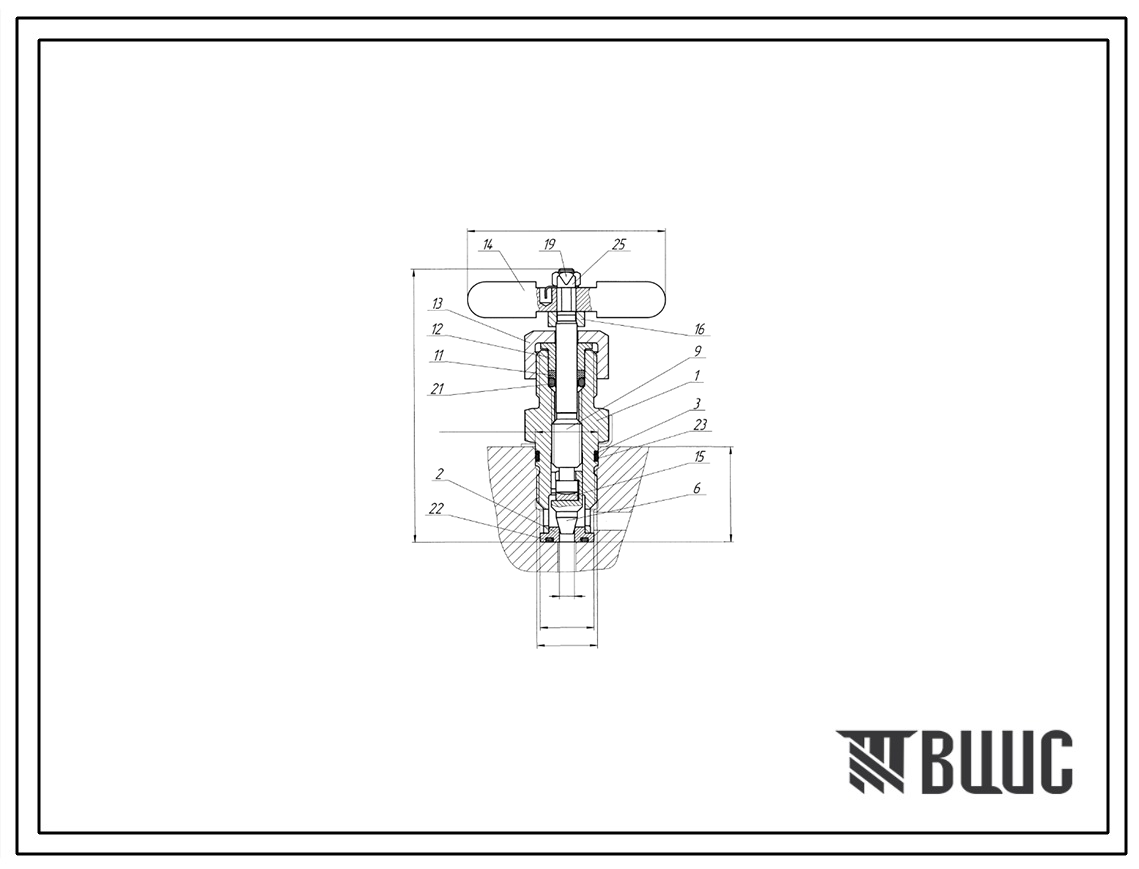 Шифр СУФА12.75.20.000 Клапан игольчатый СУФА12.75.20.000