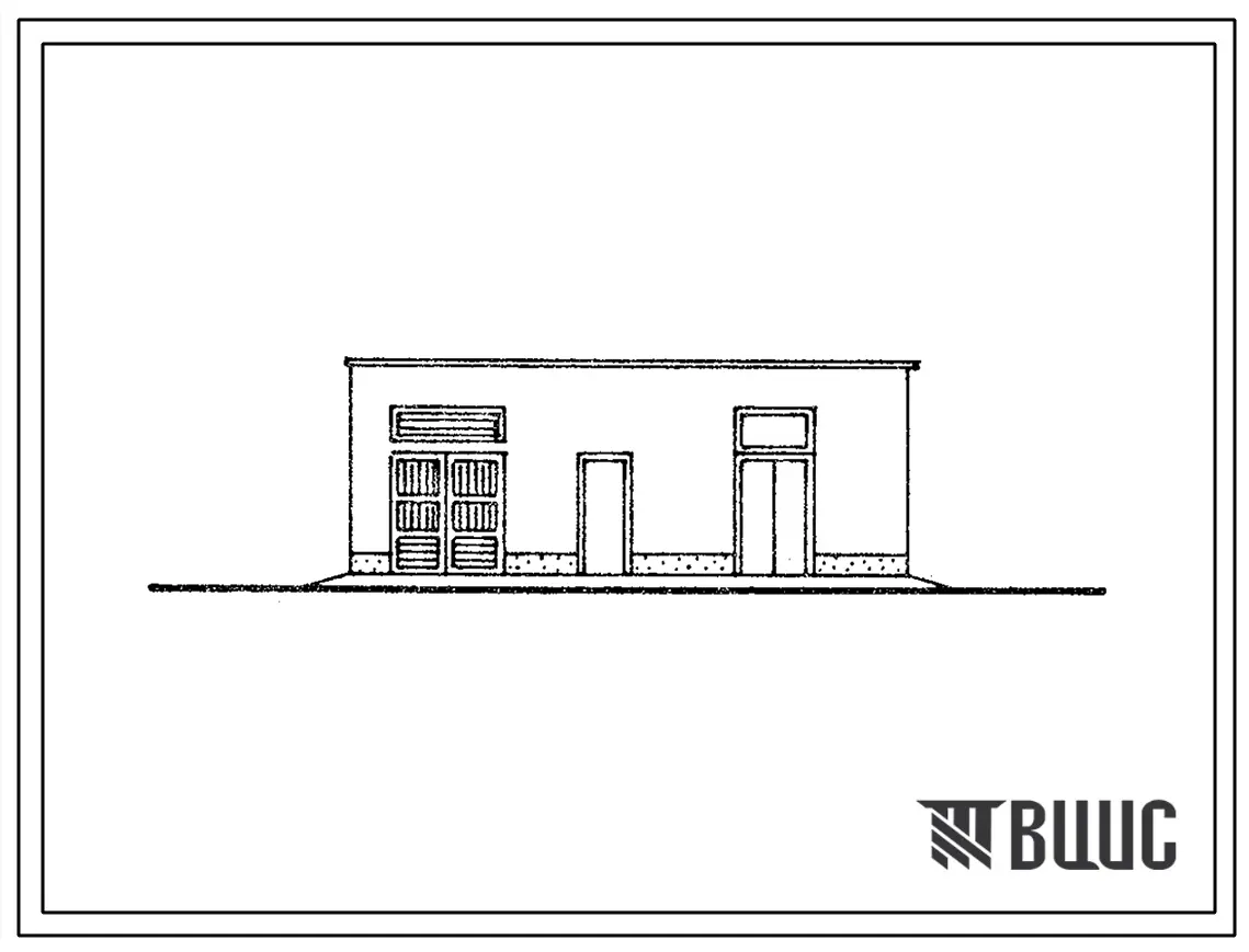 Типовой проект 407-3-489с.13.87 Трансформаторная подстанция с четырьмя кабельными вводами 6-10 кВ на два трансформатора мощностью до 2х630 кВА, тип К-42-630 М4 (с выкаткой трансформаторов в обе стороны). Стены из блоков пиленого известняка. Для Молдавско
