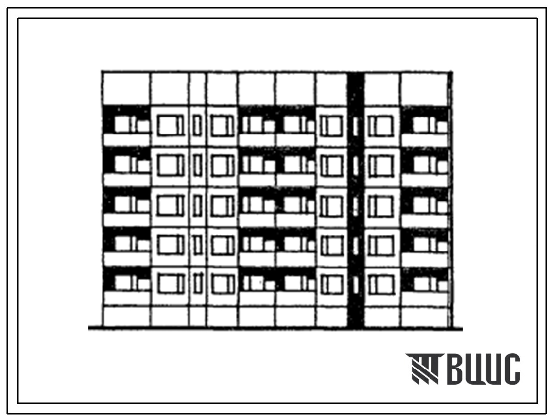 Типовой проект 112-048.13.86 Блок-секция 5-этажная 20-квартирная торцевая правая 1Б.2Б.3Б.4Б (для строительства в городе Нижневартовске)