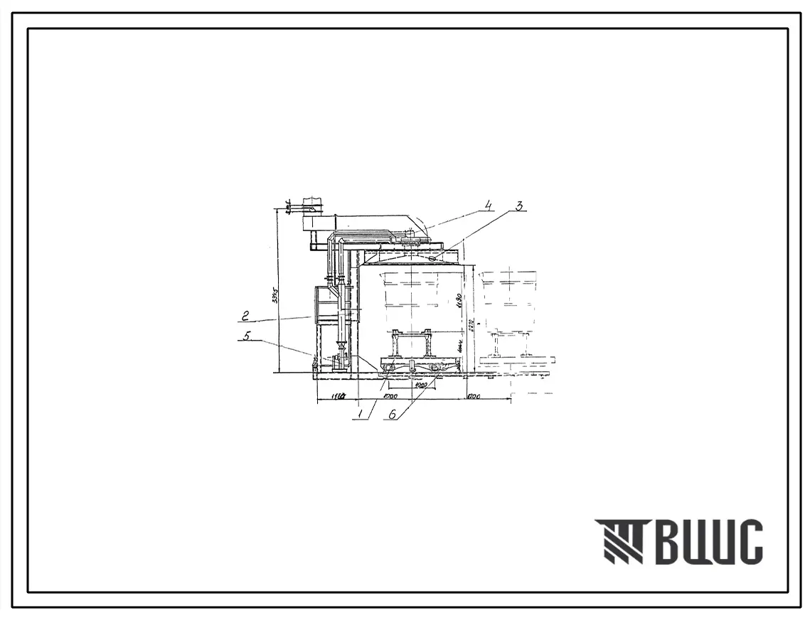 Проект 39632 Стенд с выкатной тележкой для сушки и нагрева литейных ковшей емкостью 3 т на газе