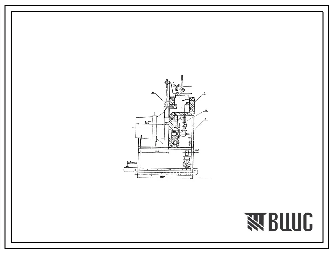 Проект 57845 Устройство нагревательное для монорельсовых ковшей емкостью 0,5 т, на газе