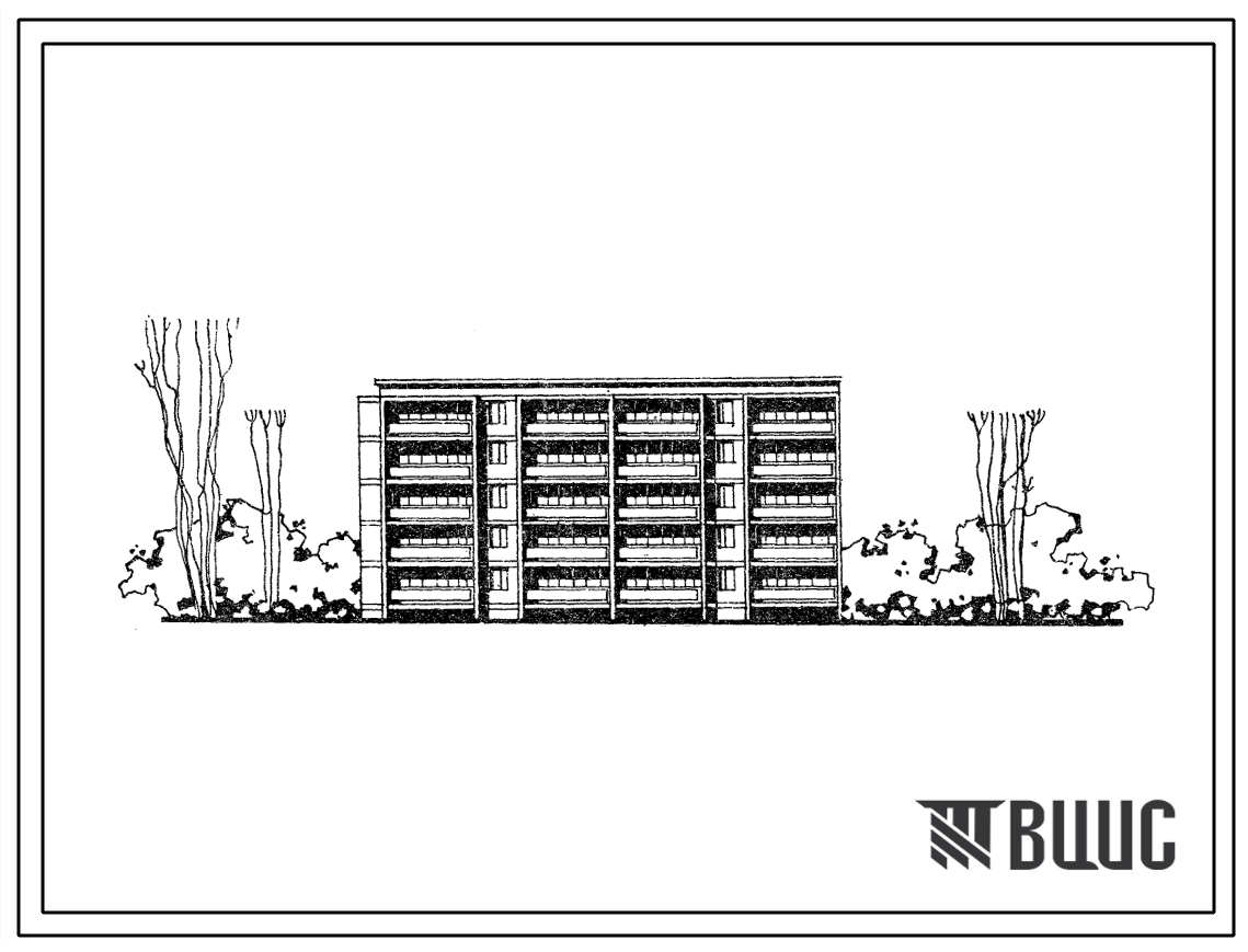 Типовой проект 102-033с Пятиэтажная торцевая блок-секция на 30 квартир (однокомнатных 1Б-10, двухкомнатных 2А-10, трехкомнатных 3Б-10). Для строительства в 3Б климатическом подрайоне сейсмичностью 7, 8 баллов