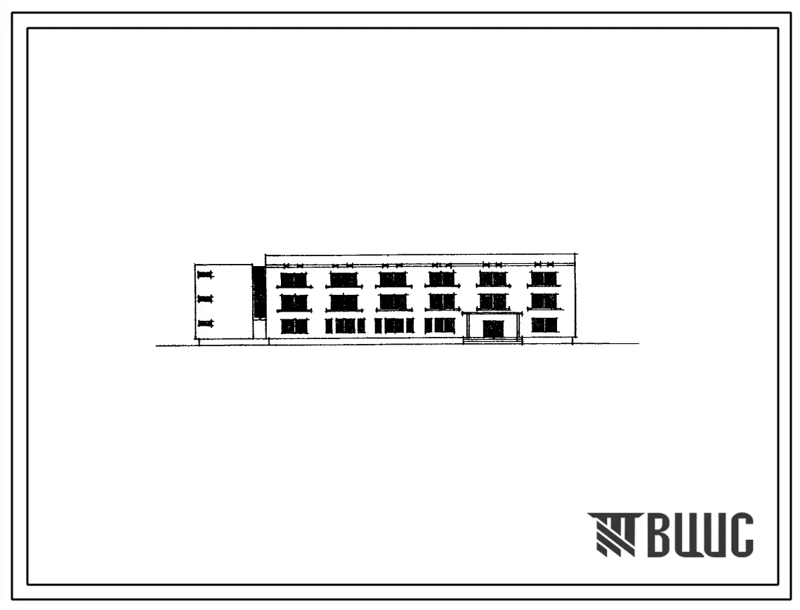 Типовой проект 224-9-45с Интернат (спальный корпус) на 160 мест для школ (для температуры наружного воздуха -200С). Для строительств во 2 и 3 климатических районах сейсмичностью 8 и 9 баллов