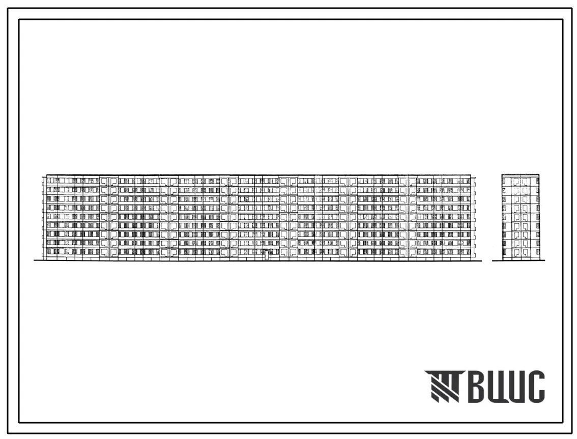 Типовой проект II-49-06/М 9-этажный 6-секционный крупнопанельный жилой дом на 215 квартир Вариант Д
