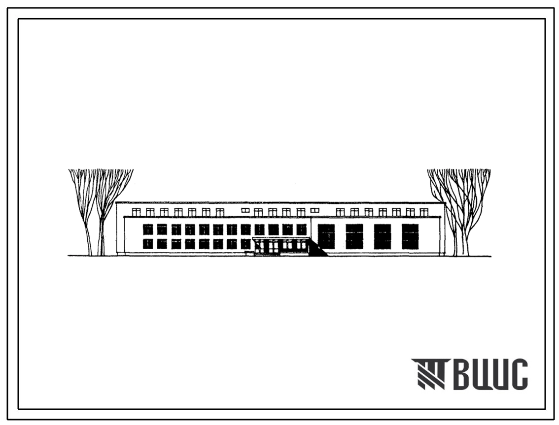 Типовой проект 2с-02-15с вариант 2 Универсальное здание общеобразовательной школы на 24 классных помещения (960-1000 учащихся). Со стенами из кирпича. Для строительства во II и III строительно-климатических зонах. В районах с сейсмичностью 7 баллов.