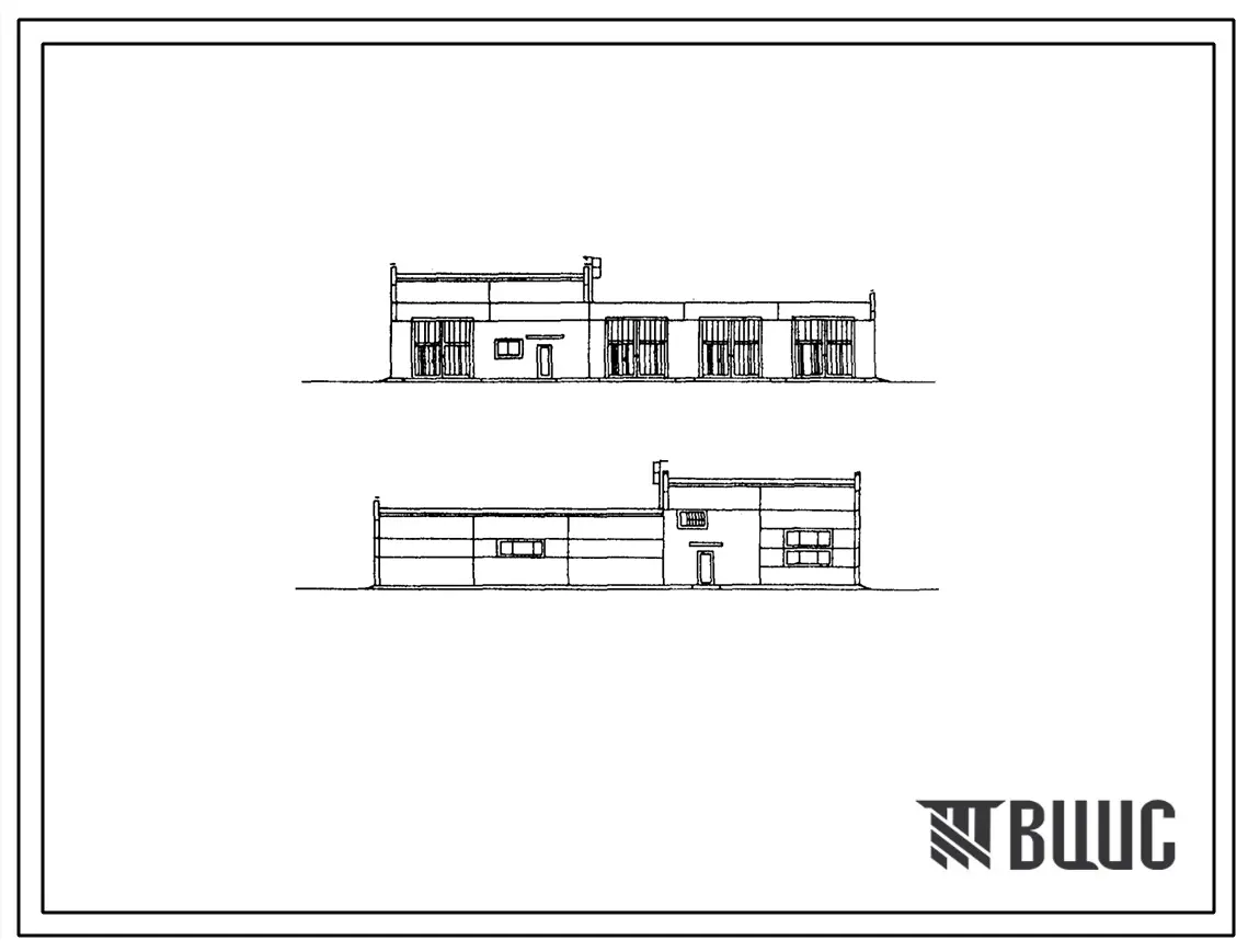 Типовой проект 816-1-75.86 Профилакторий для гаража на 10 автомобилей с теплой стоянкой на 6 автомобилей. Предназначен для ремонта, технического обслуживания и межсменного хранения автомобилей. Размеры здания - 12x30 м. Расчетная температура: -30°С.