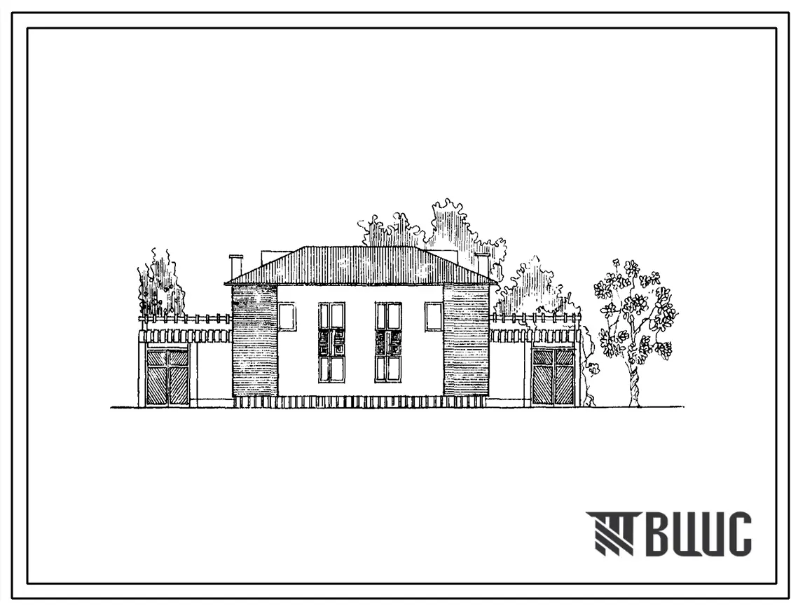 Типовой проект 144-40-46 Дом на 2 пятикомнатные квартиры типа 5Б