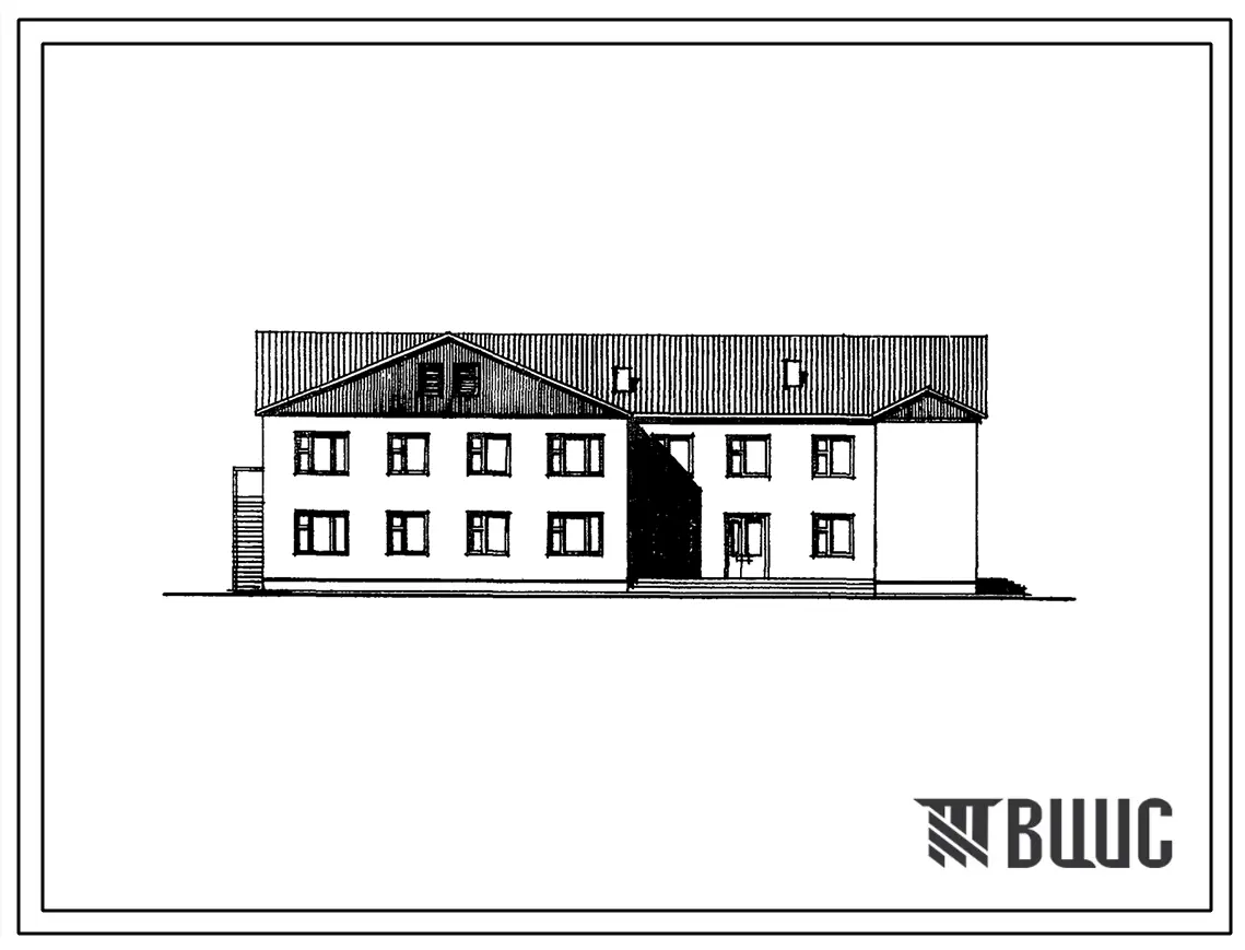 Типовой проект 164-12-179.2 2-этажное общежитие на 50 мест для рабочих и служащих (с жилыми комнатами на 2 и 3 человека). Для строительства в 1В климатическом подрайоне, 2 климатическом районе (с возможностью применения в 3 климатическом районе).