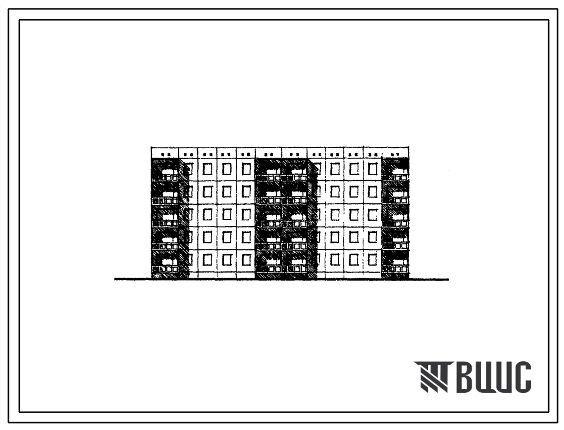 Типовой проект 105-013с Блок-секция пятиэтажная рядовая, торцевая левая, правая на 20 квартир (четырехкомнатных 4Б-10, пятикомнатных 5Б-10). Для строительства в 3 климатическом районе Киргизской ССР сейсмичностью 8 баллов