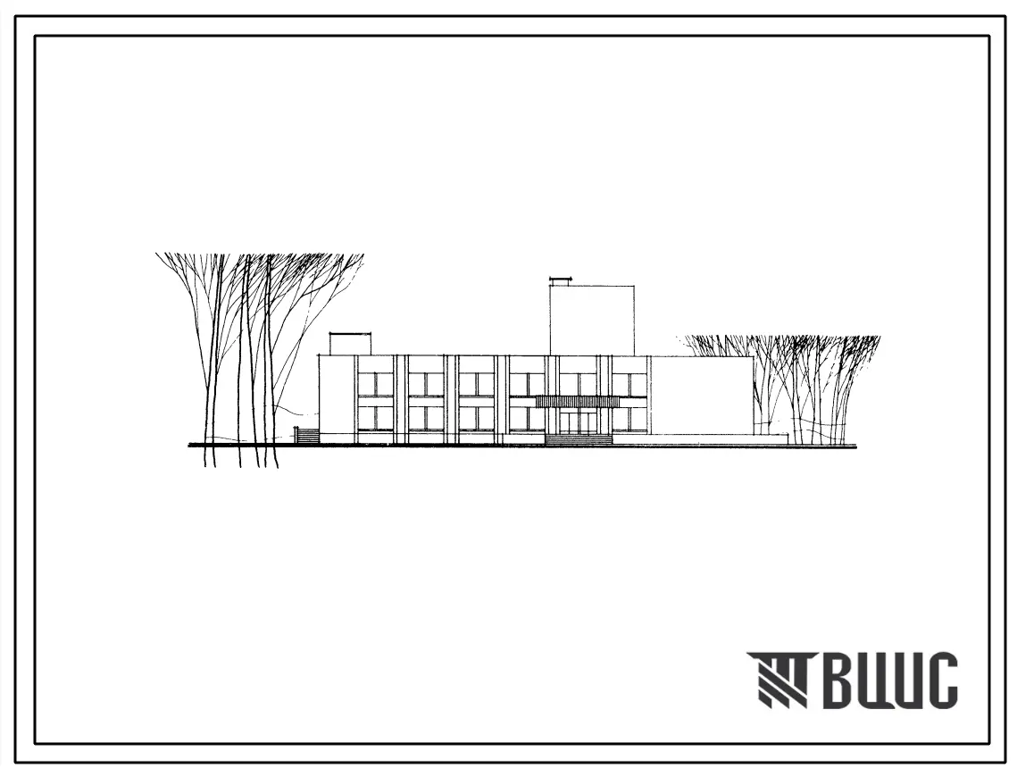 Типовой проект 264-12-135 Городской клуб с залом на 300 мест, для строительства в 1В климатическом подрайоне, 2 и климатических районах