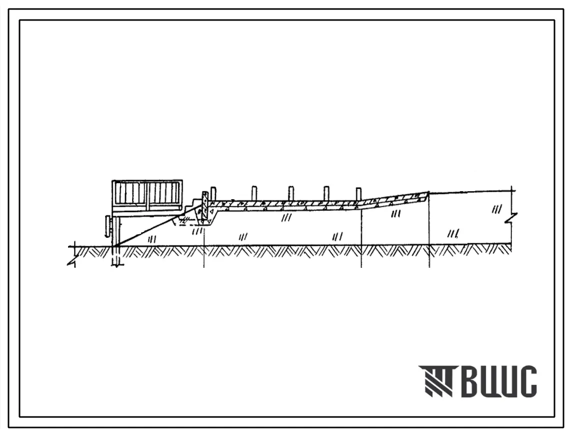Типовой проект 413-1-24 Железобетонные причалы для прудовых рыбоводных хозяйств