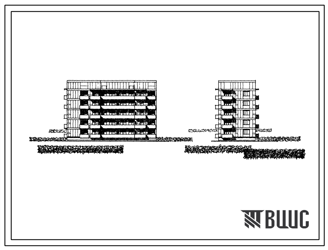 Типовой проект 67-021с Двойная блок-секция пятиэтажного жилого дома торцовая левая на 25 квартир (однокомнатных 1Б-5, двухкомнатных 2Б-10, трехкомнатных 3А-10). Для строительства в 4 климатическом районе сейсмичностью 7 и 8 баллов