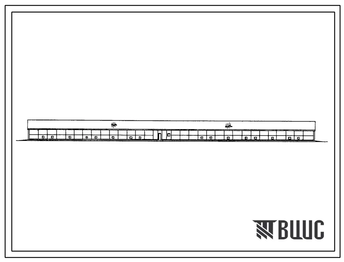Типовой проект 805-3-93.87 Птичник на 52 тыс. голов ремонтного молодняка кур в клеточных батареях КБУ-Ф-3. Стены из асбестоцементных панелей