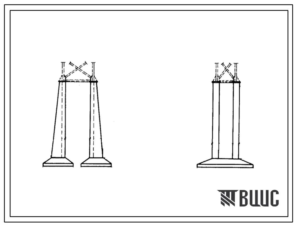 Серия 3.501-43 Раздельные железобетонные фундаменты под металлические опоры контактной сети с гибкими поперечинами. Материалы для проектирования.