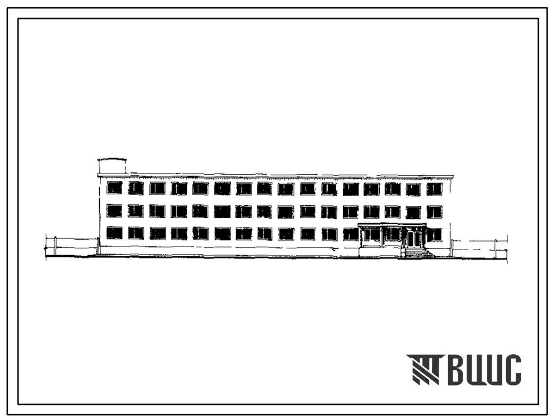 Типовой проект 501-14 Объединенное здание административно-бытового назначения для грузовых дворов с переработкой 260 вагонов в сутки.