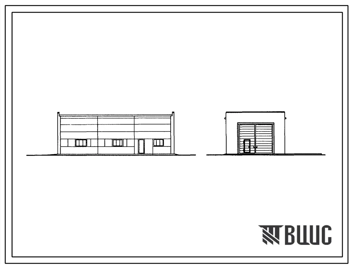 Типовой проект 816-9-35.86 Пункт консервации сельскохозяйственной техники на 1 постановочное место. Предназначен для проведения работ по техническому обслуживанию сельхозтехники при подготовке ее к хранению. Размеры здания - 9x18 м. Расчетная температура: