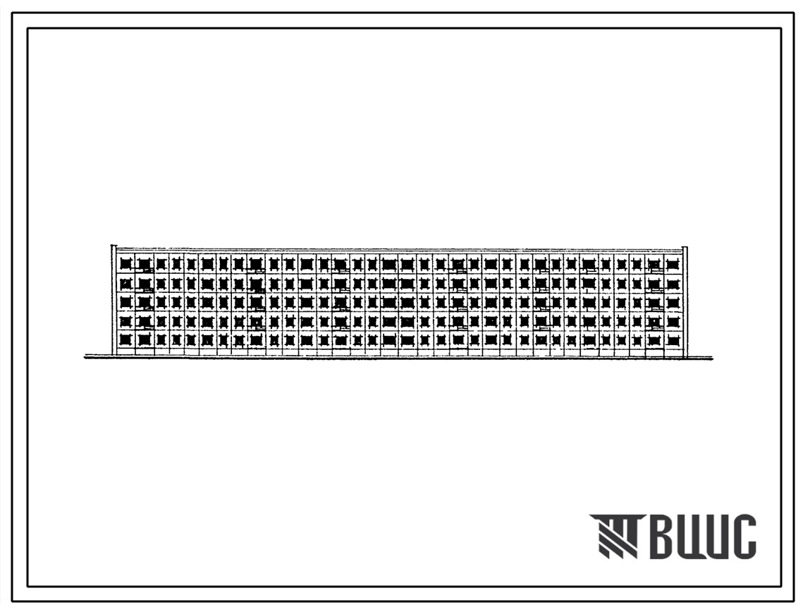Типовой проект 1-335А-9п  Пятиэтажный шестисекционный крупнопанельный жилой дом на 100 квартир для строительства в районах с просадочными грунтами.
