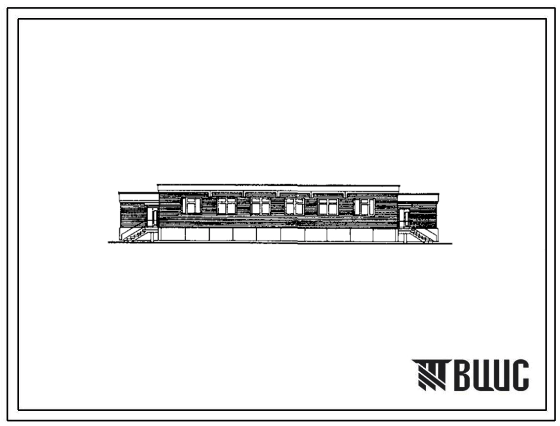 Типовой проект 214-1-282м.84 Детские ясли-сад на 50 мест. Грунты вечномерзлые. Здание одноэтажное. Стены из кирпича.
