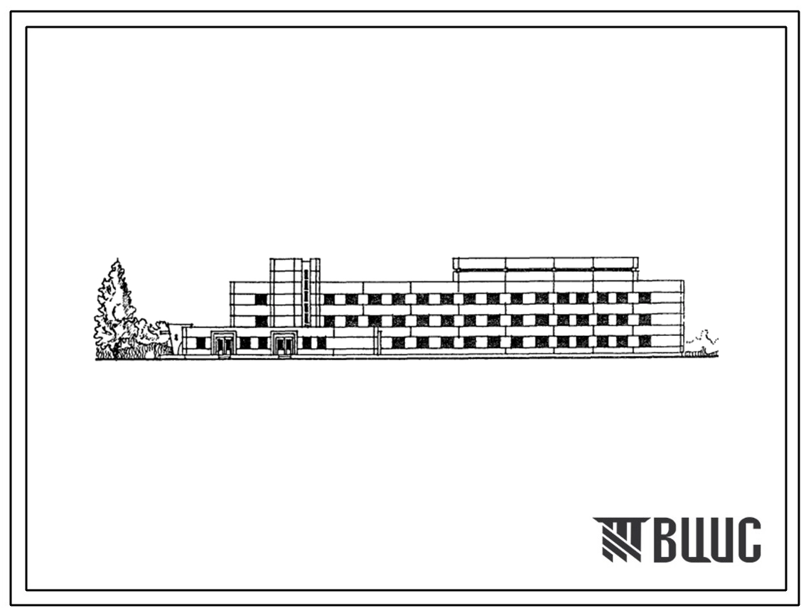 Типовой проект 252-07-19.88 Инфекционный корпус на 100 коек. Здание одно-, трехэтажное. Каркас по серии 1.020-1/83. Стены из однослойных керамзитобетонных панелей по серии 1.030.1-1 трехслойных легкобетонных панелей по серии 1.232.1-7.
