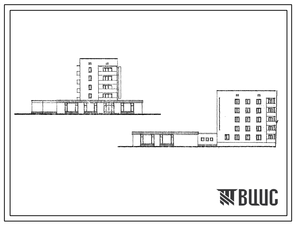 Типовой проект 87-089 Пятиэтажная торцевая левая блок-секция на 14 квартир (однокомнатных 1Б-5, двухкомнатных 2Б-4, трехкомнатных 3А-5) со встроено-пристроенным промтоварным магазином торговой площадью 354 м2. Для строительства во 2В, 3Б и 3В климатически